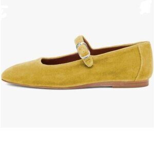 Pazzion Yellow Cute Closed Round Toe Mary Janes Comfortable Strap Buckled Shoes